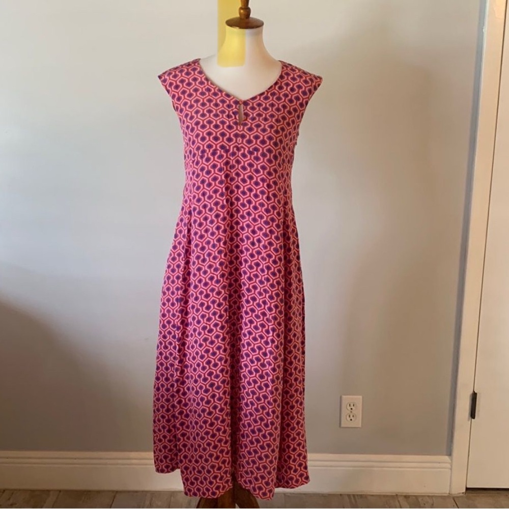 MaxMara Weekend 100% Silk Sleeveless Midi Dress with Pockets
